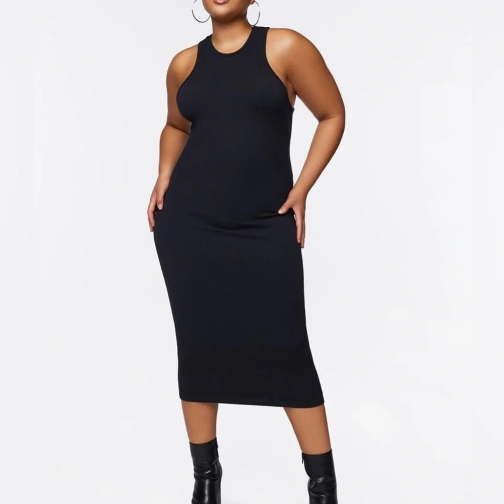 Ribbed Racerback Midi Dress - Picture 4 of 5